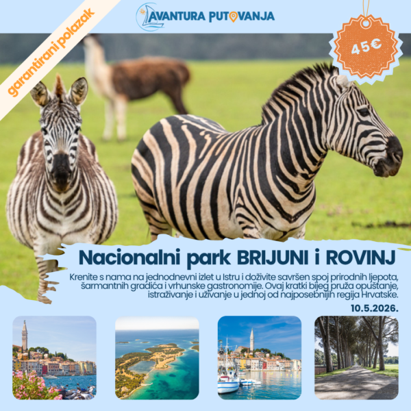 Nacionalni park BRIJUNI i ROVINJ, 10.5.2026.