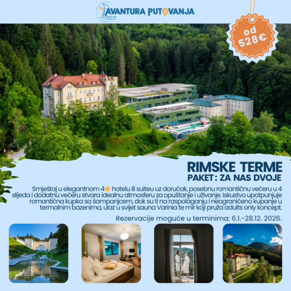 RIMSKE TERME, Paket: ZA NAS DVOJE, Rezervacije moguće u terminima: 6.1.-28.12. 2026.