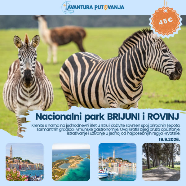 NP BRIJUNI i ROVINJ, 19.9.2026.