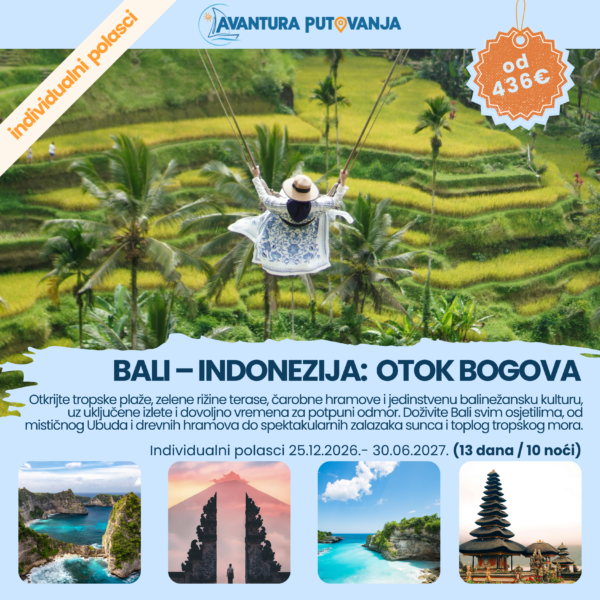 Bali - Indonezija: otok Bogova (individualan polazak 13 dana / 10 noći)